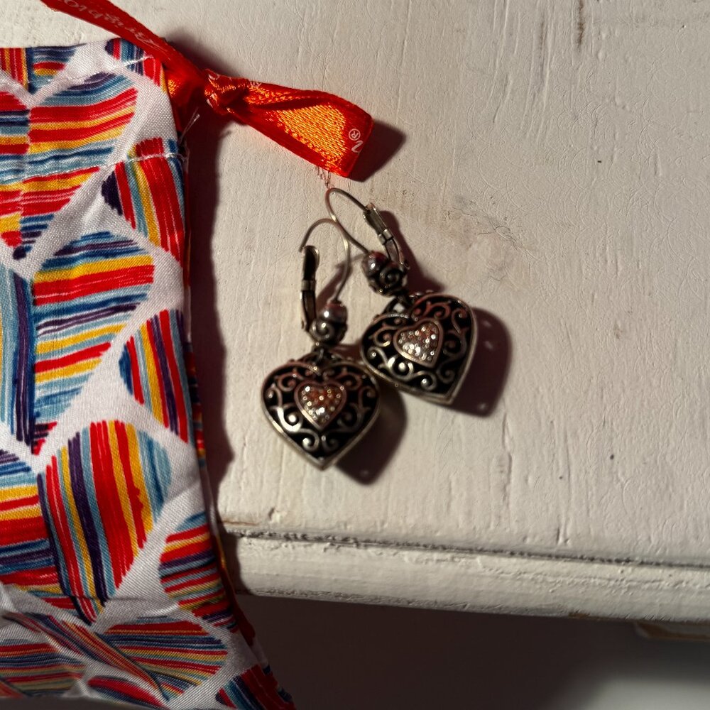 Brighton Silver Heart Earrings